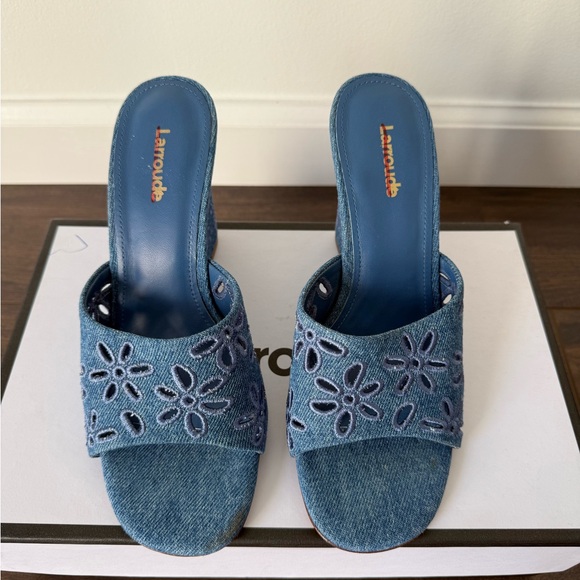 Larroude Jackie Wedge Sandal - Picture 4 of 12